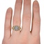 The Hafsa Ring, smallzoomed in top view on a hand