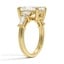 Five Stone Emerald and Trapezoid Diamond Ring, smallside view