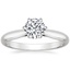 18K White Gold Catalina Solitaire Ring, smalltop view