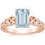 14K Rose Gold Aberdeen Celtic Diamond Ring, smalltop view