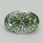 1.61 Ct. Fancy Vivid Green Oval Lab Grown Diamond