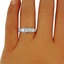 The Genevieve Ring, smalltop view on a hand