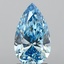 2.21 Ct. Fancy Vivid Blue Pear Lab Grown Diamond