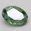 4.29 Ct. Fancy Vivid Green Oval Lab Grown Diamond