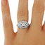 The Suzette Ring, smalltop view on a hand