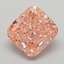 4.01 Ct. Fancy Vivid  Pink Cushion Lab Grown Diamond