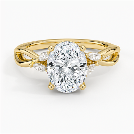 18K Yellow Gold Willow Diamond Ring (1/8 ct. tw.)