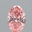 1.18 Ct. Fancy Vivid Pink Oval Lab Grown Diamond