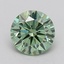 0.71 Ct. Fancy Vivid  Green Round Lab Grown Diamond