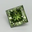 10.09 Ct. Fancy Vivid Green Princess Lab Grown Diamond