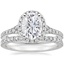 18KW Moissanite Joy Diamond Ring (1/3 ct. tw.) with Bliss Diamond Ring (1/5 ct. tw.), smalltop view