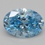 2.04 Ct. Fancy Vivid Blue Oval Lab Grown Diamond