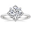 18K White Gold Gardenia Diamond Ring, smalltop view