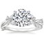 Platinum Azalea Twist Diamond Ring, smalltop view