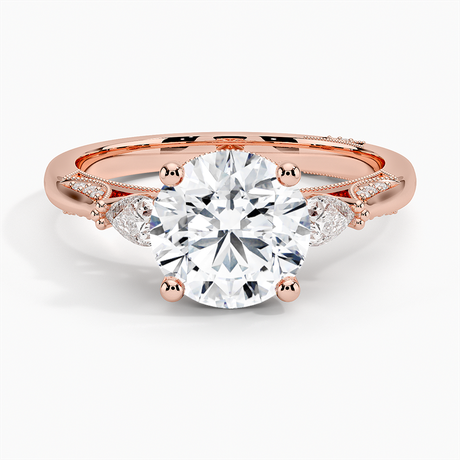 18K Rose Gold Simply Tacori Three Stone Diamond Ring (1/3 ct. tw.)