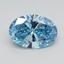 0.74 Ct. Fancy Vivid Blue Oval Lab Grown Diamond
