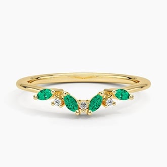 Mixed Shape Lab Emerald Ring