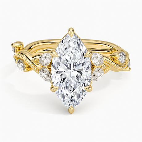 Milgrain Vine Diamond Ring