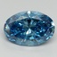 2.07 Ct. Fancy Vivid Blue Oval Lab Grown Diamond