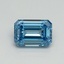 1.04 Ct. Fancy Vivid Malibu Blue Emerald Lab Grown Diamond