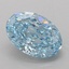 1.60 Ct. Fancy Vivid Blue Oval Lab Grown Diamond