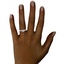 The Maddie Ring, smallzoomed in top view on a hand