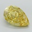 8.68 Ct. Fancy Vivid  Yellow Pear Lab Grown Diamond