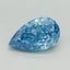 0.57 Ct. Fancy Vivid Blue Pear Lab Grown Diamond