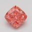 1.09 Ct. Fancy Vivid Pink Cushion Lab Grown Diamond