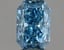 0.52 Ct. Fancy Vivid Blue Radiant Lab Grown Diamond