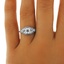 The Monaco Ring, smalltop view on a hand