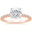 14K Rose Gold Sonora Diamond Ring, smalltop view