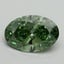 1.04 Ct. Fancy Vivid Green Oval Lab Grown Diamond