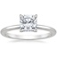 18K White Gold Audrey Perfect Fit 1.4mm Solitaire Ring, smalltop view