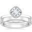 Platinum Cielo Ring with 2.5mm Soft Edge Quattro Wedding Ring