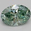 1.03 Ct. Fancy Vivid Green Oval Lab Grown Diamond
