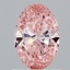 0.90 Ct. Fancy Vivid Pink Oval Lab Grown Diamond