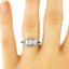 The Selena Ring, smalltop view on a hand