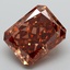 7.95 Ct. Fancy Pinkish Brown Radiant Lab Grown Diamond