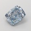 1.33 Ct. Fancy Vivid  Blue Cushion Lab Grown Diamond
