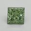 1.01 Ct. Fancy Vivid Pacific Green Princess Lab Grown Diamond