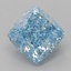 1.60 Ct. Fancy Vivid Blue Cushion Lab Grown Diamond