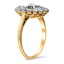 The Austina Ring, smalltop view on a hand