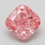 2.01 Ct. Fancy Vivid Pink Cushion Lab Grown Diamond
