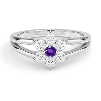 Custom Floral Tressa Split Shank Ring