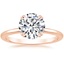 14K Rose Gold Aveline Solitaire Ring, smalltop view