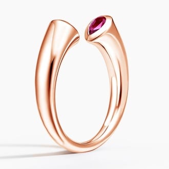 Stevie Lab Pink Sapphire Toi et Moi Ring