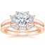 14K Rose Gold Rhiannon Diamond Ring (1/4 ct. tw.) with Tapered Baguette Diamond Ring