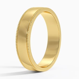 Mojave Milgrain Border 5mm Wedding Ring
