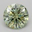 1.04 Ct. Fancy Vivid  Green Round Lab Grown Diamond